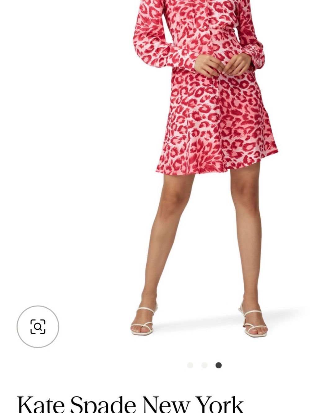 kate spade Pink & Red Leopard-Print A-Line Skirt
